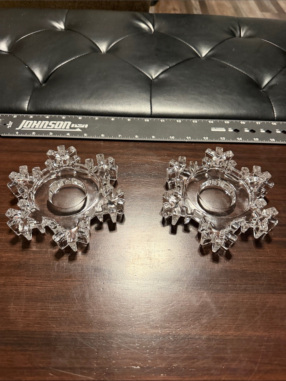 Crystal Snowflake Glass Tealight Holders Clear Winter is coming! Christmas ❄️